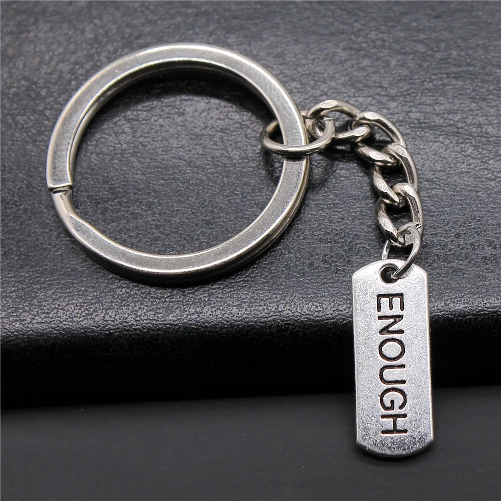 

DIY Metal Holder Chain Souvenirs Gift Men Keychain 2 Colors 21x8mm Enough Pendant Keyring