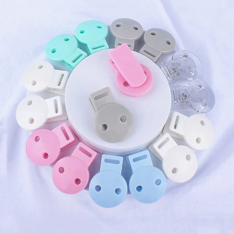 

5pc Baby Pacifier Clips Solid Plastic Pacifier Clips Soother Holder Infant Nipples HolderDIY Teether Chain Accessories Baby Toys
