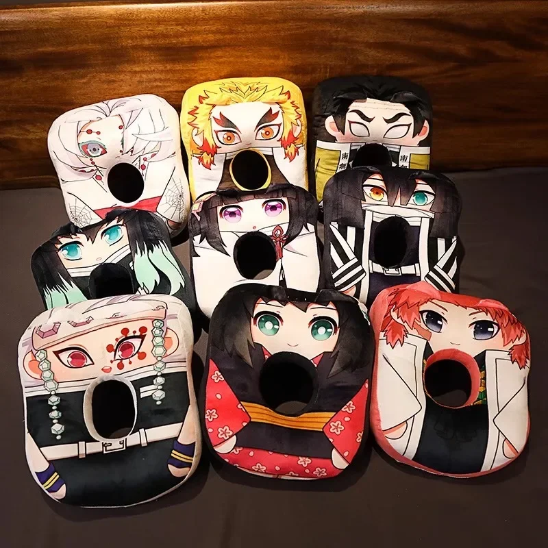 Фото Demon Slayer плюшевые массажные подушки Kimetsu No Yaiba Dakimakura Kawaii аниме подушка для шеи милые подушки Tanjirou Nezuko №3