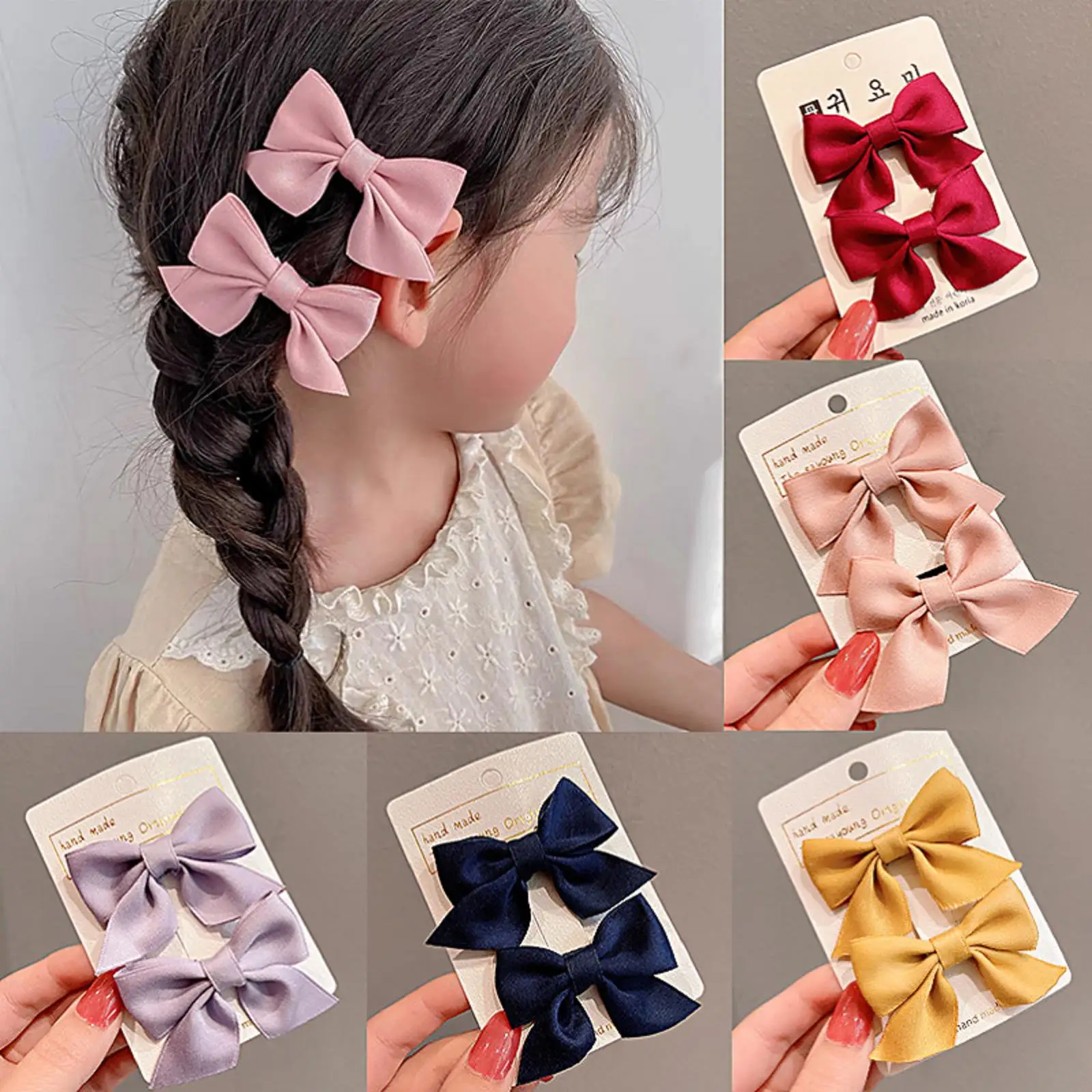 

Зажим для волос с бантом в виде принцессы, яркие цвета