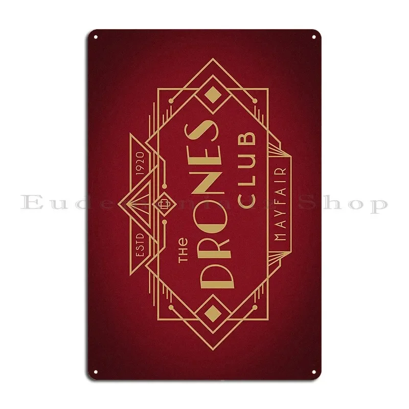 Дрон Клуб Металлическая Вывеска Гараж Фреска Кино Дизайнер Настенный Декор