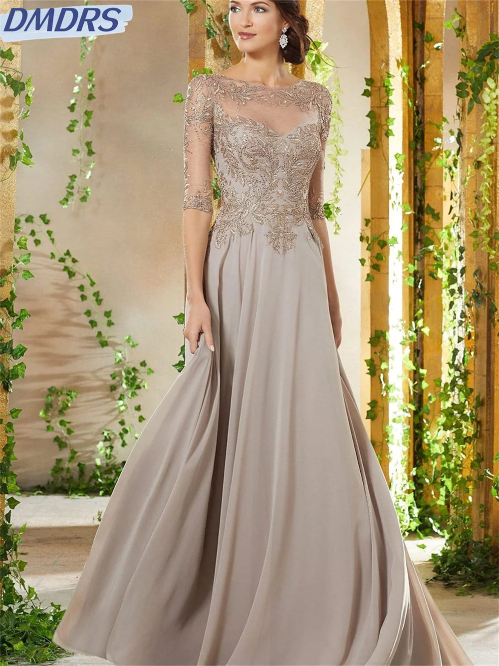 Винтажное кружевное платье для матери невесты