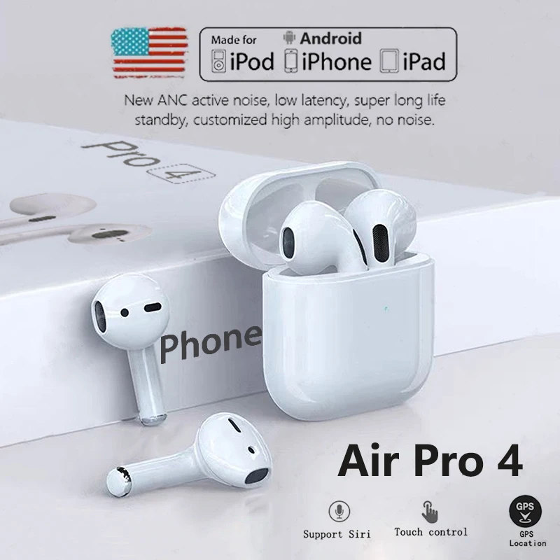 Новые беспроводные наушники airpods 2 Pro 3, Bluetooth-наушники с позиционированием, изменением имени, беспроводной зарядкой, умным датчиком и ANC