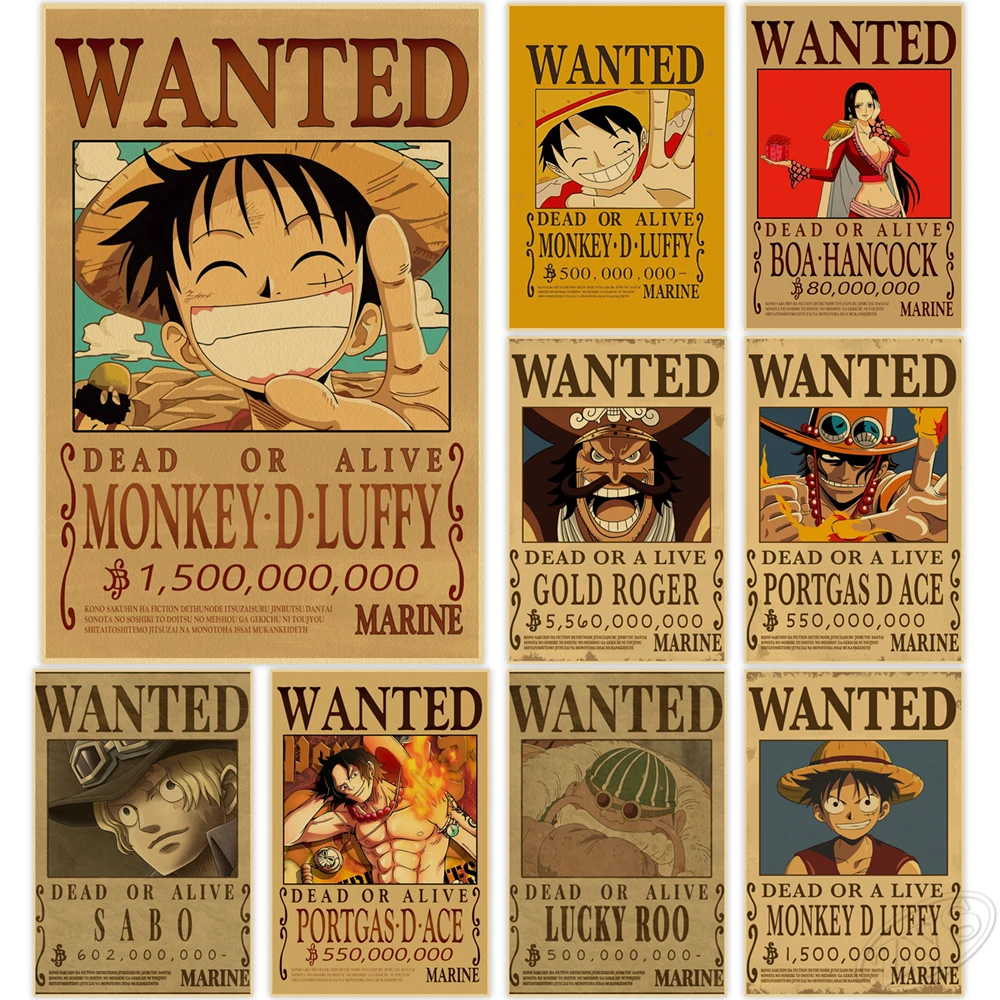 Принты цельный плакат Art Monkey D. Luffy живопись винтажная роспись Vinsmoke Sanji Декор
