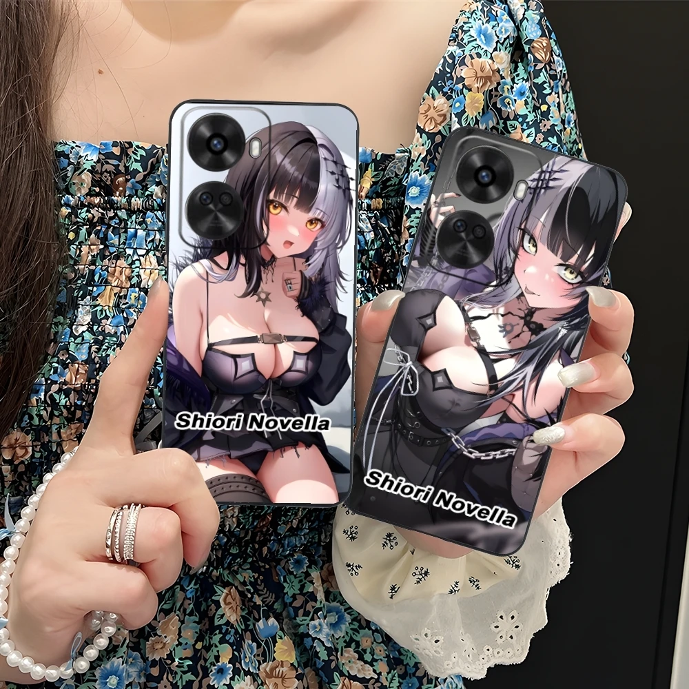 Shiori Novella Fashion Mobile Cell Phone Case for Huawei Nova 12 11 10 9 8 7 Pro SE 5G Black Soft Cover Shell