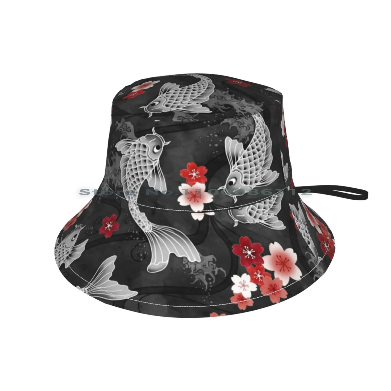 Шапка-бини с цветком сакуры кои вязаная шапка вишни китайская японская азиатская