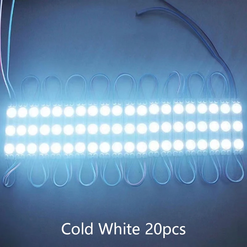 

20 Штук DC12V SMD 3-сторонний Водонепроницаемый IP67 LED Модуль Для Декоративной Подсветки 2835 Жесткая Лента В Белом, Красном