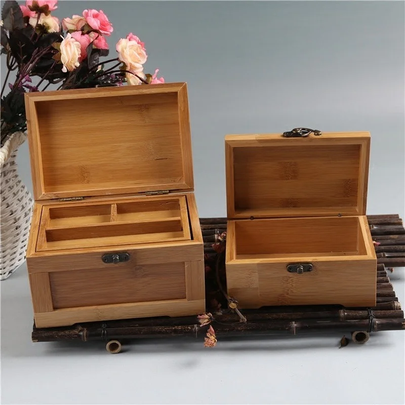 

Korean Bamboo Craft Princess Storage Box Bamboo Jewelry Box Wooden Jewelry Storage Box Small Collection Box Gift Box