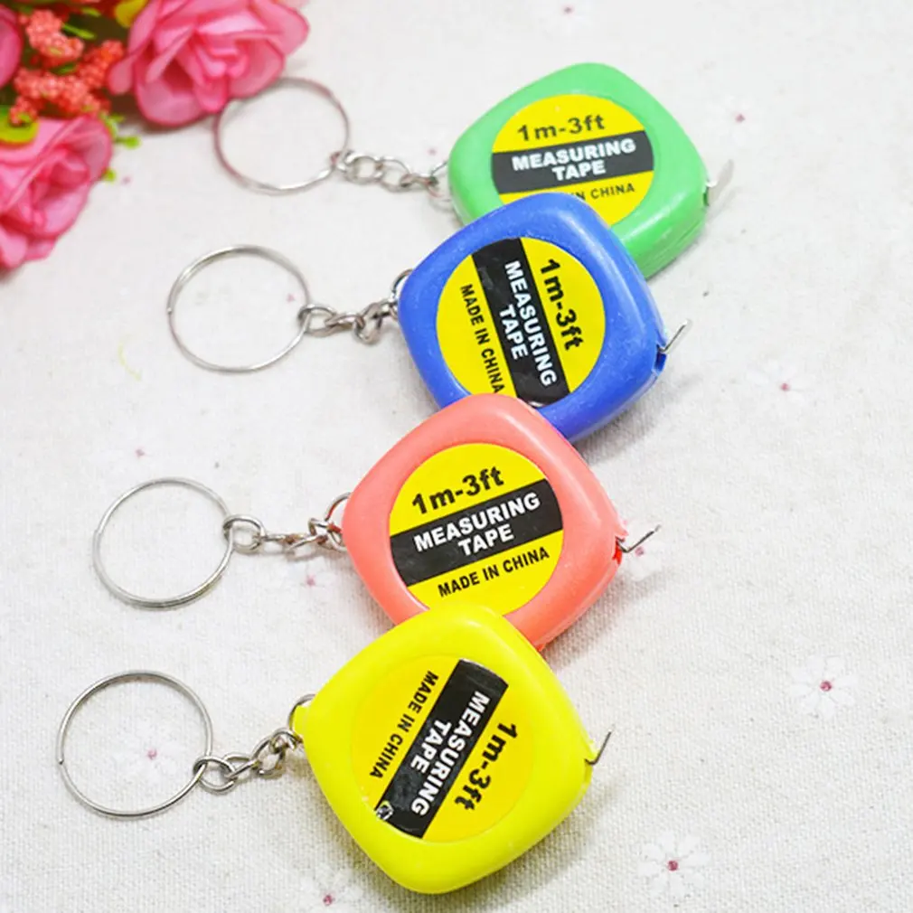 Брелок для ключей милая компактная измерительная лента 1 метр в случайном
