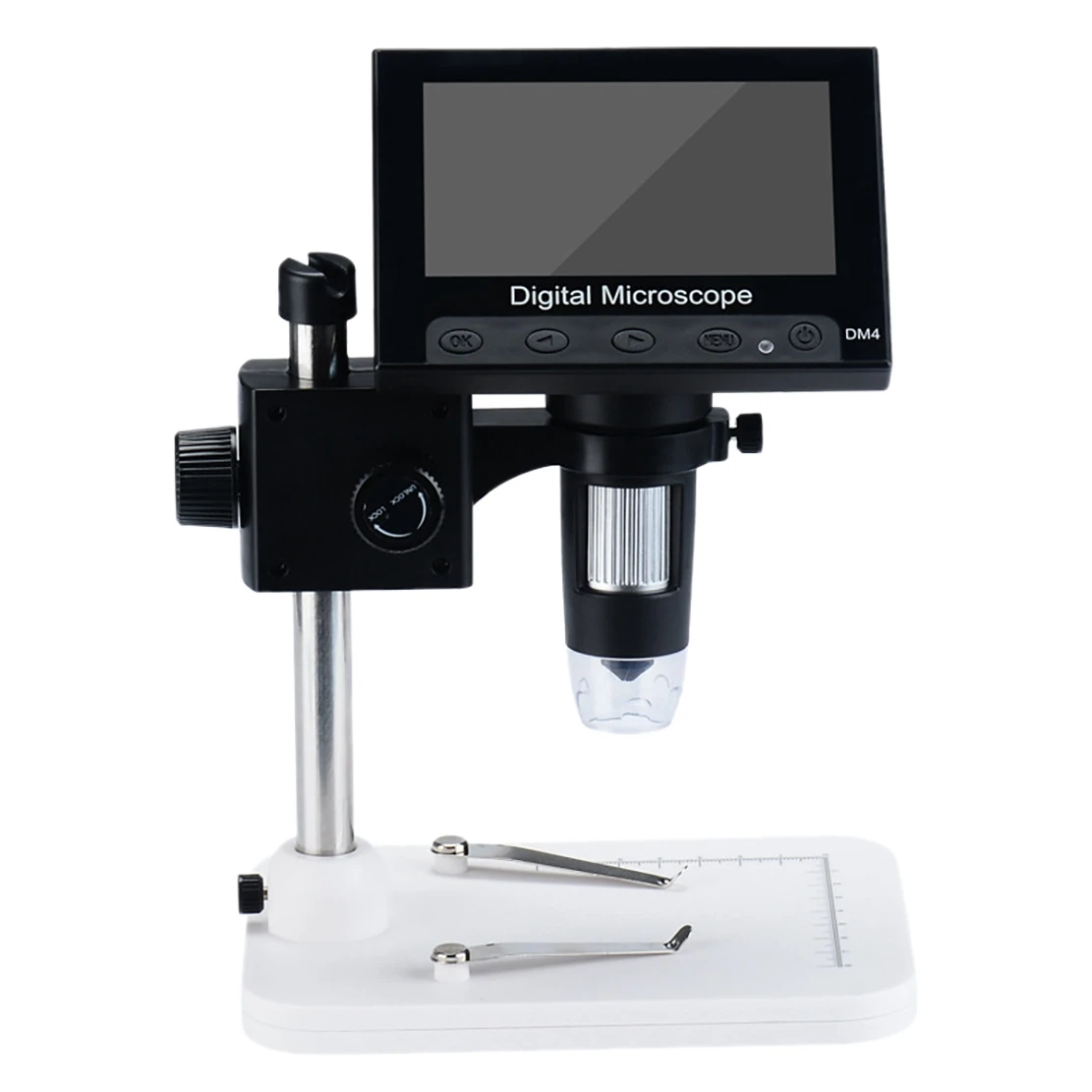 

DM4 USB Electron Microscope 4.3 Inch LCD Monitor 1000X VGA Digital Magnifier with 8 LEDs+Stand for Repair Soldering