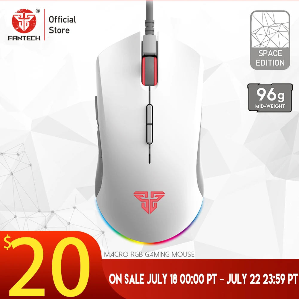 

Мышь FANTECH X17 игровая, 3325, 10000DPI, 7 кнопок, макро, RGB, эргономичная
