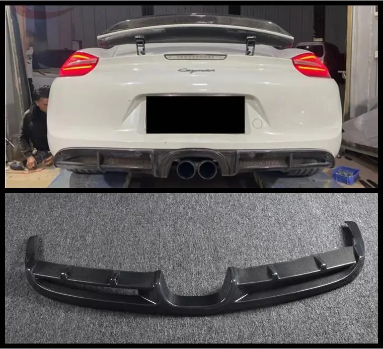 Задний бампер из настоящего углеродного волокна диффузор боковые спойлеры