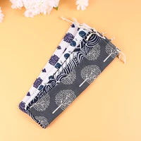 5 pcs straws pouch drawstring japanese style travel storage bag carrying case for spoon fork