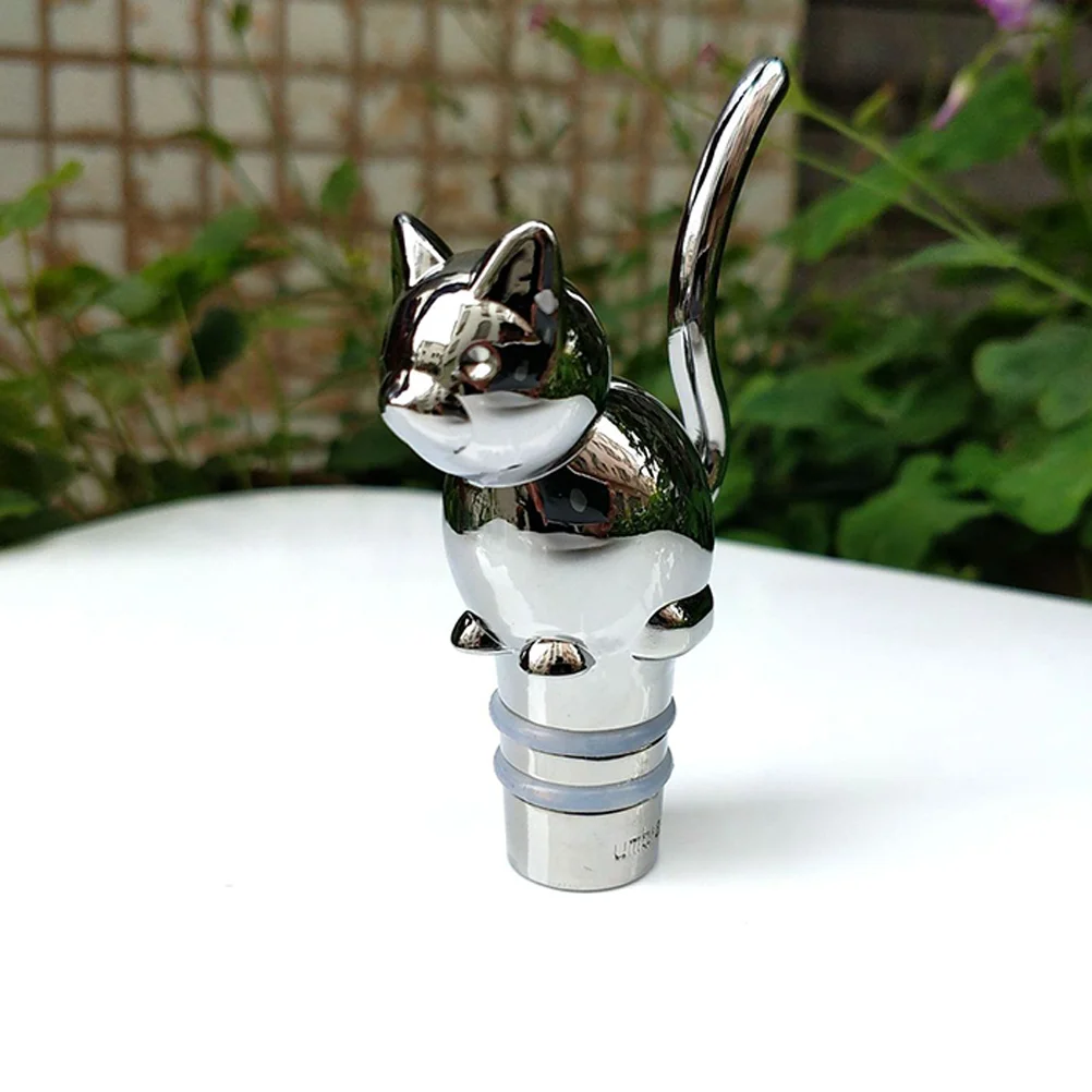 Пробка для бутылки с изображением кота сплав декоративная новинка барная посуда