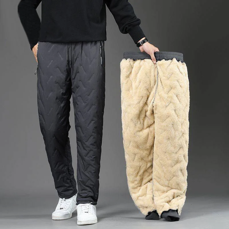 

Monochrome Fleece Harem Pants for Men, Warm Sweatpants, Thick Trousers, Male Sport Joggers, Casual Fashion, Winter