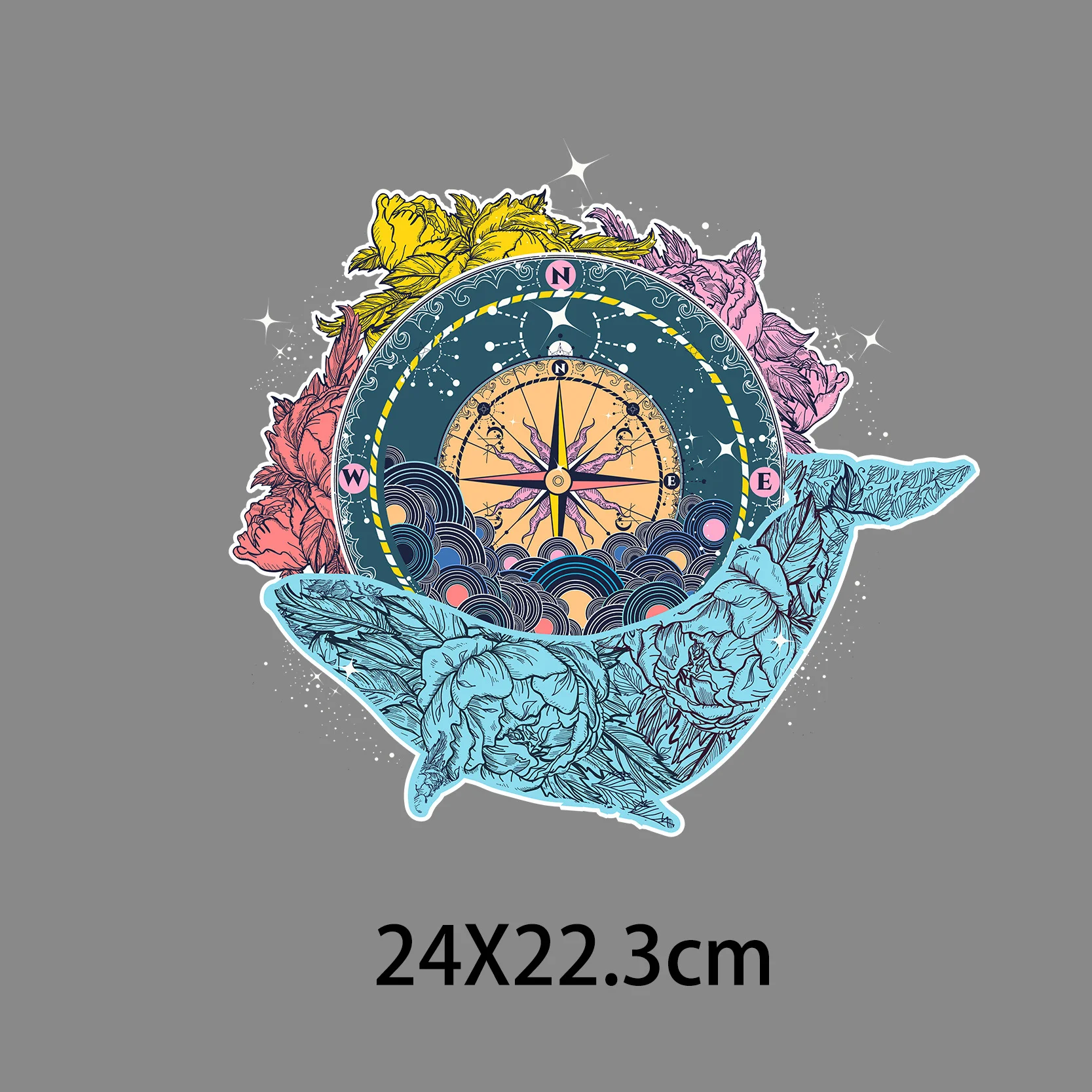 Красивая фотография Термотрансферная виниловая наклейка с якорем термонаклейка