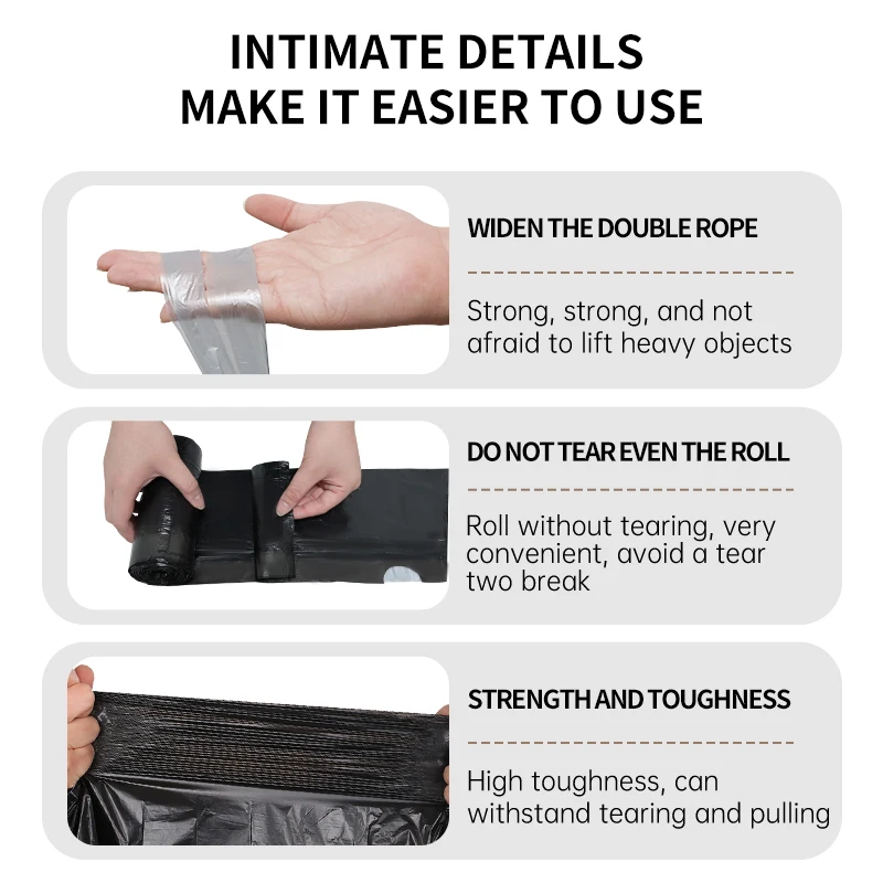 Одноразовые пакеты для мусора на шнурке