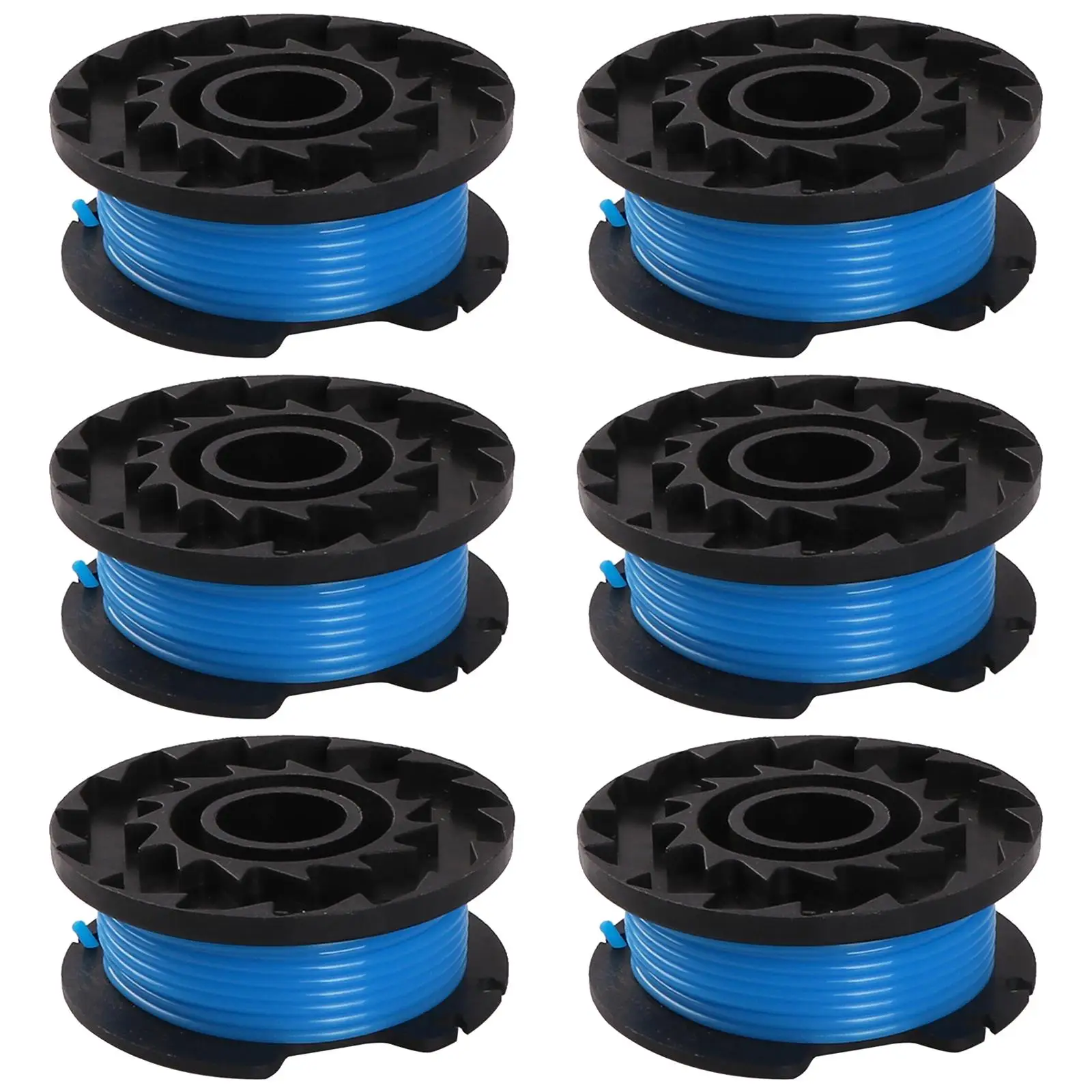 

Pack of 6 String Trimmer Line Spool 4.9M Length Nylon+Glass Fiber for Greenworks .065 String Trimmer Parts Power Tools