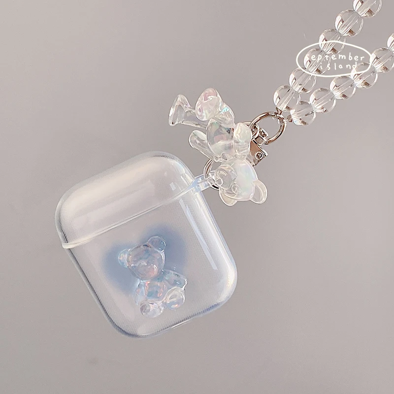 

For Airpods Pro Case Earphone Protective Cover Cute Gradient Colorful Transparen TPU Apple Airpod Cases Cover Airpods1/2 Case