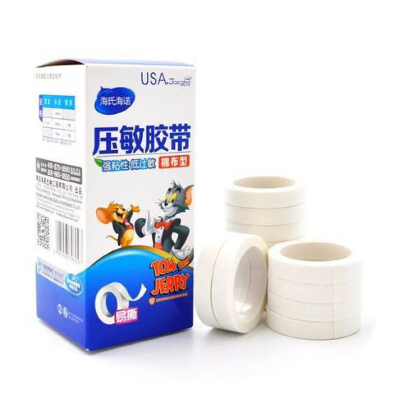 

Haishihainuo Medical Tape White Breathable Adhesive Plaster Hypoallergenic Cotton Pressure Sensitive Tape 13 Rolls/Box