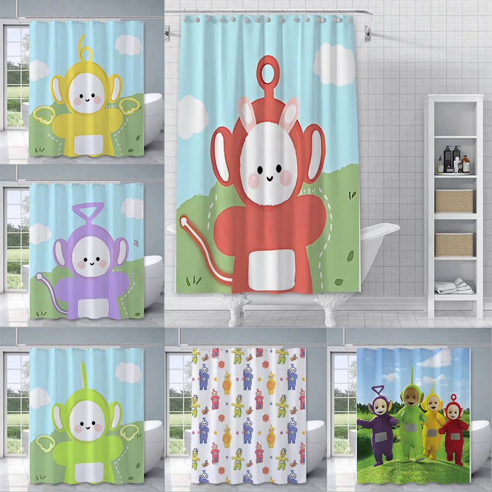 Супермилая занавеска для душа T-Teletubbies Водонепроницаемые Яркие шторы ванной