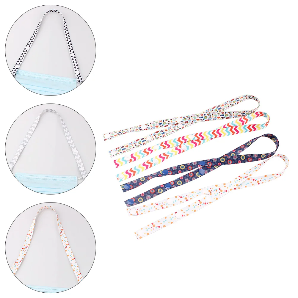 

4pcs Hat Straps Printing Retainers Practical Mask Straps (Random Style)
