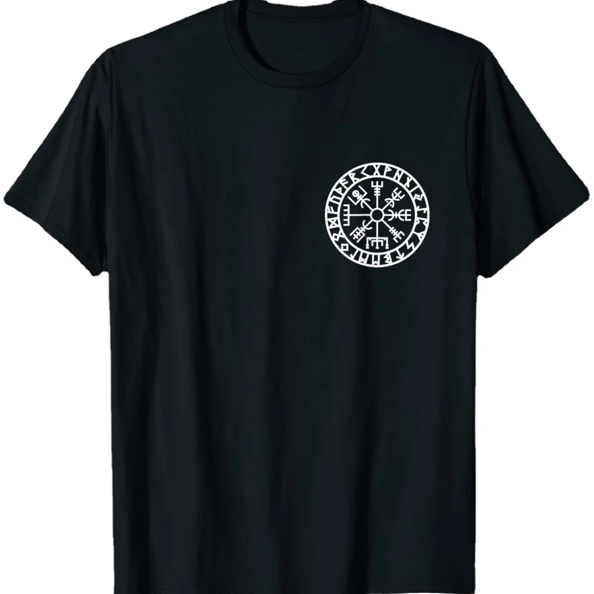 

Vegvisir Futhark Viking Compass Rune Protection T-shirt Short Sleeve Casual 100% Cotton O-Neck Men Tshirt