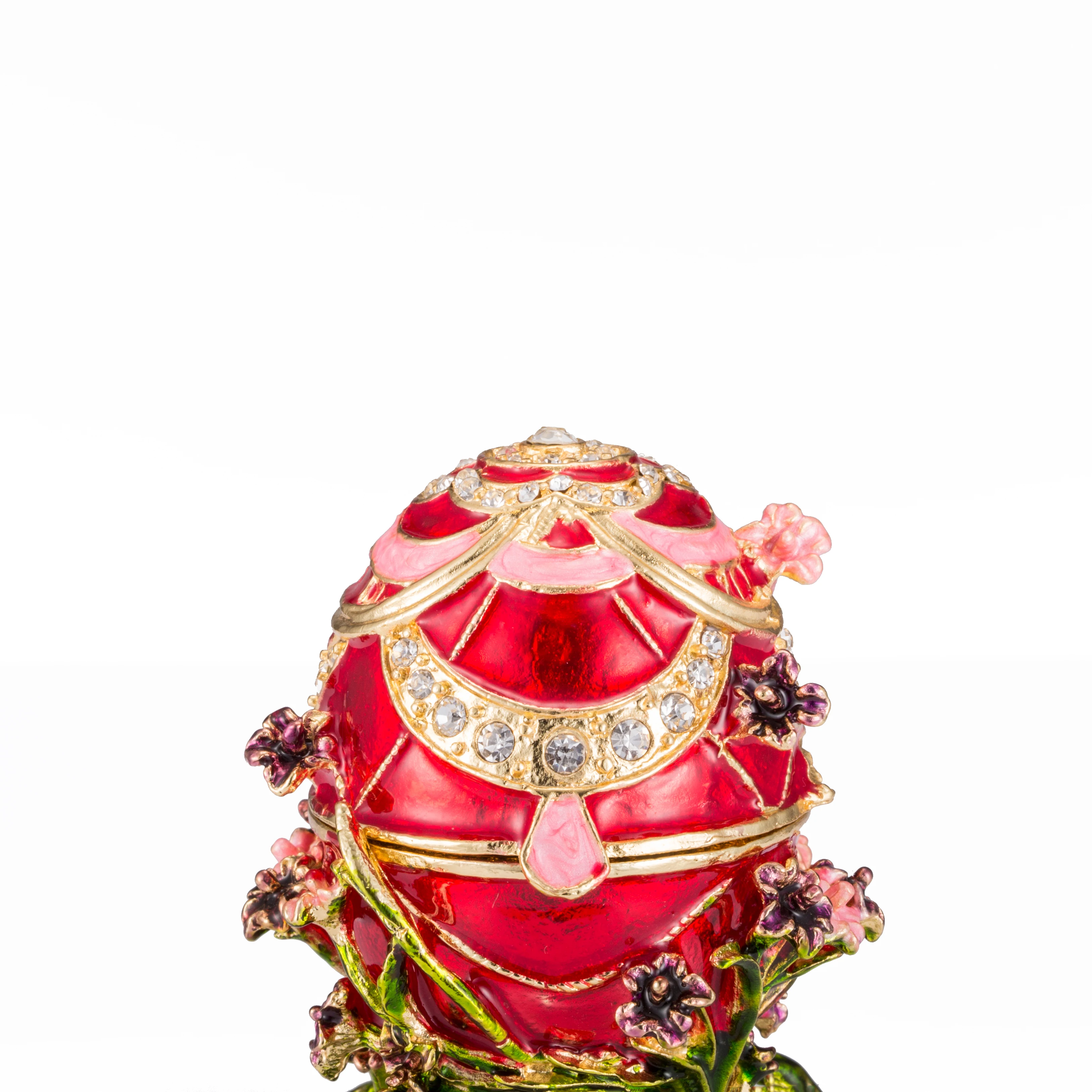 Фото QIFU Новинка, красное яйцо Faberge, коробочка для украшения дома, подарки №3