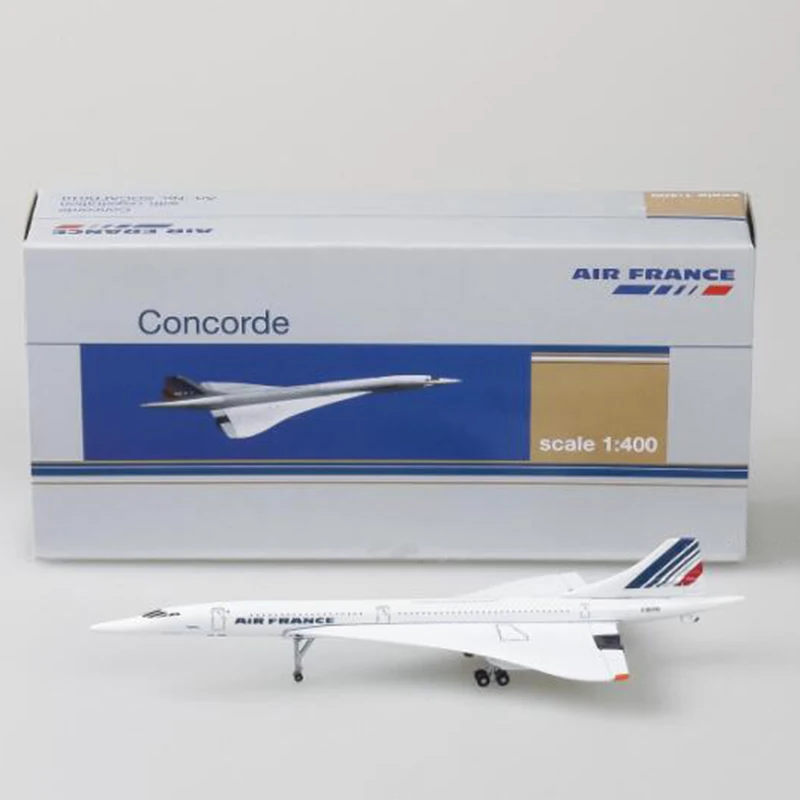 Фото Новый масштаб 1:400, 16 см, модель Air British/France Concorde, литой под давлением сплав, самолет Airways Display, коллекция самолетов №1