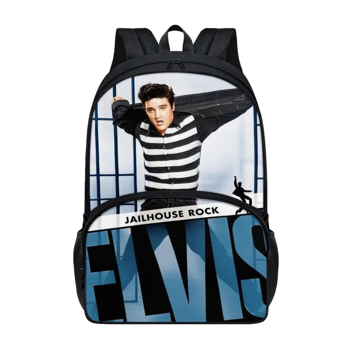 FORUDESIGNS Rock Music Singer El-vi School Bags for Kids Bookbags Teen Student Backpack Durable Adjustable Strap Adults Knapsack