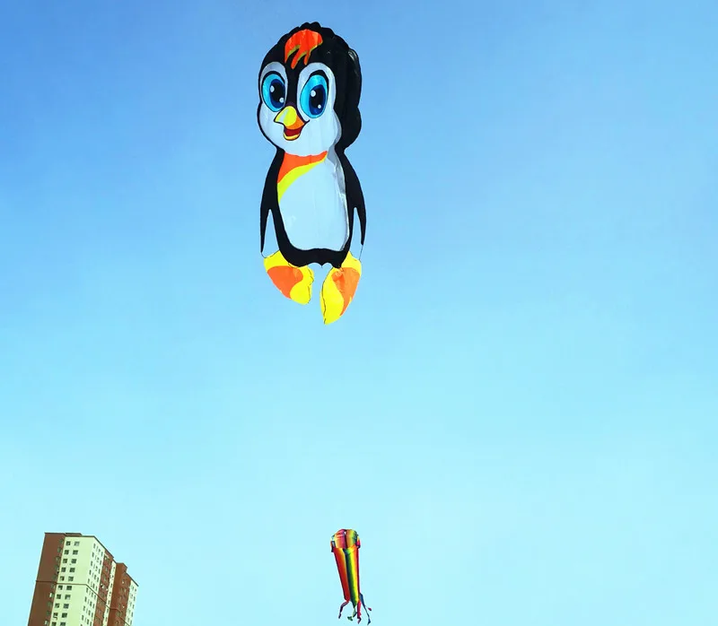 Новый большой воздушный змей с пингвином летающий мягкий большие уличные