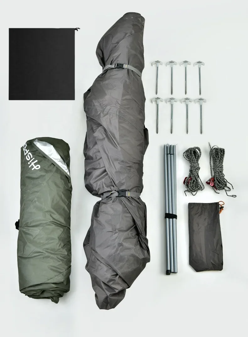 Фото HISPEED Wild Tent Glamping Простая установка Большое пространство 4,4*2,5 м 2 комнаты Водонепроницаемая автоматическая уличная палатка №3