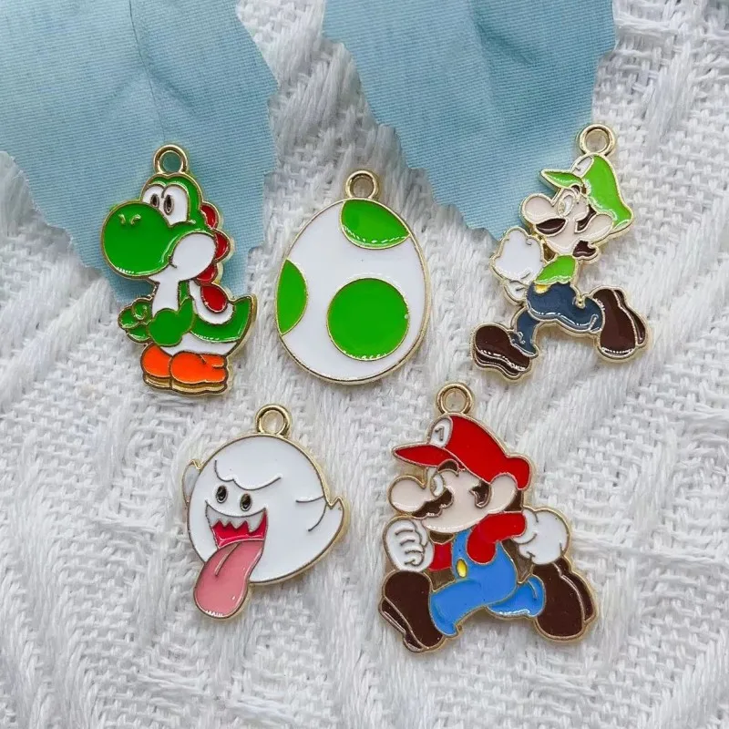 

10pcs Cartoon Anime Drip Oil Alloy Charm Pendant Accessories DIY Earrings Bracelet Keychain Enamel Charms for Jewelry Making