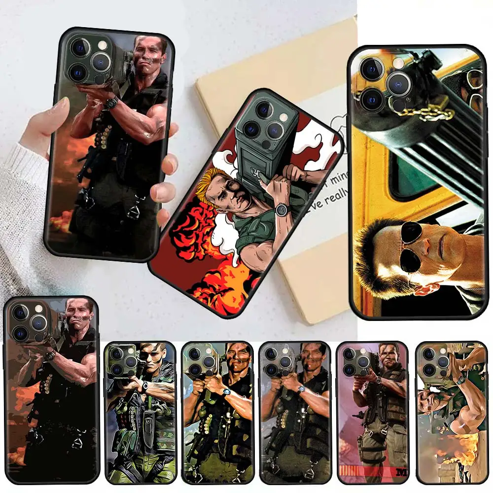 

Case For Apple iPhone 13 11 12 Pro 7 XR X XS Max 8 6 6S Plus 5 14 SE 2020 Phone Cover Arnold Schwarzenegger Movie Commando 1985
