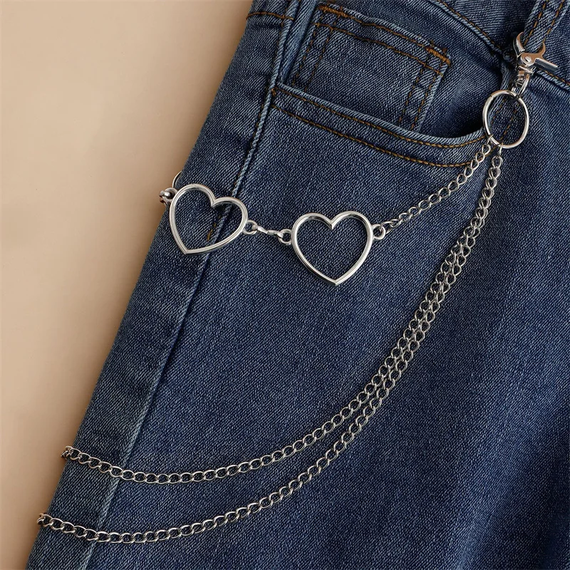 Цепочка для брюк в стиле хип-хоп с пятиконечными звездами