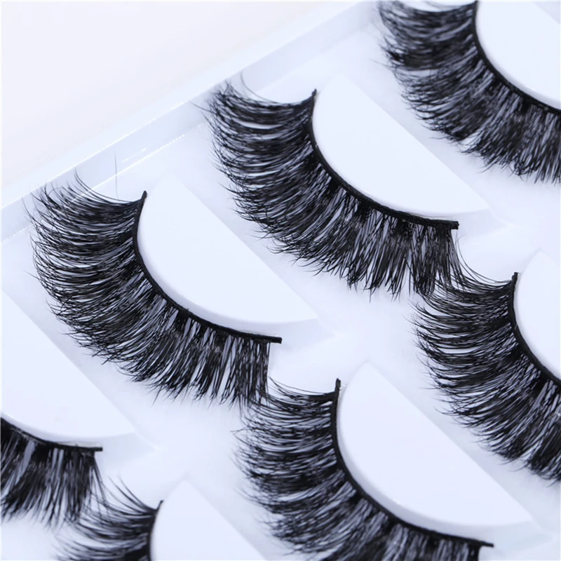 

5 Pairs 3D Mink False Eyelashes Thick Curled Very Long Fake Lashes Volume False Eyelashes Exetension Women Makeup Tool Cosmetic