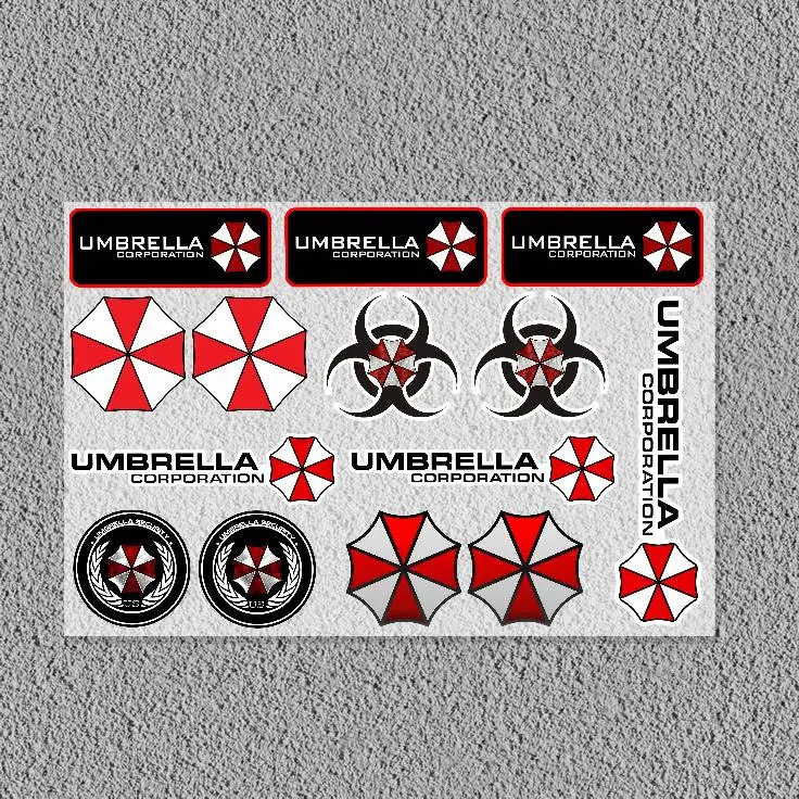 

Виниловая 3D-наклейка Resident Evil Umbrella Для Автомобиля, Бампера, Окон, Ноутбуков, Мотоциклов