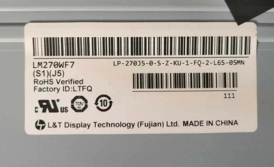 27-дюймовый ЖК-экран LM270WF7-S1J5 панель дисплея LM270WF7 S1J5 сменный модуль