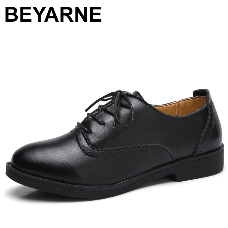 

Туфли женские из натуральной кожи, мягкие удобные лоферы, повседневные оксфорды, Дерби, на шнуровке, Мокасины, кроссовки на плоской подошве, ...