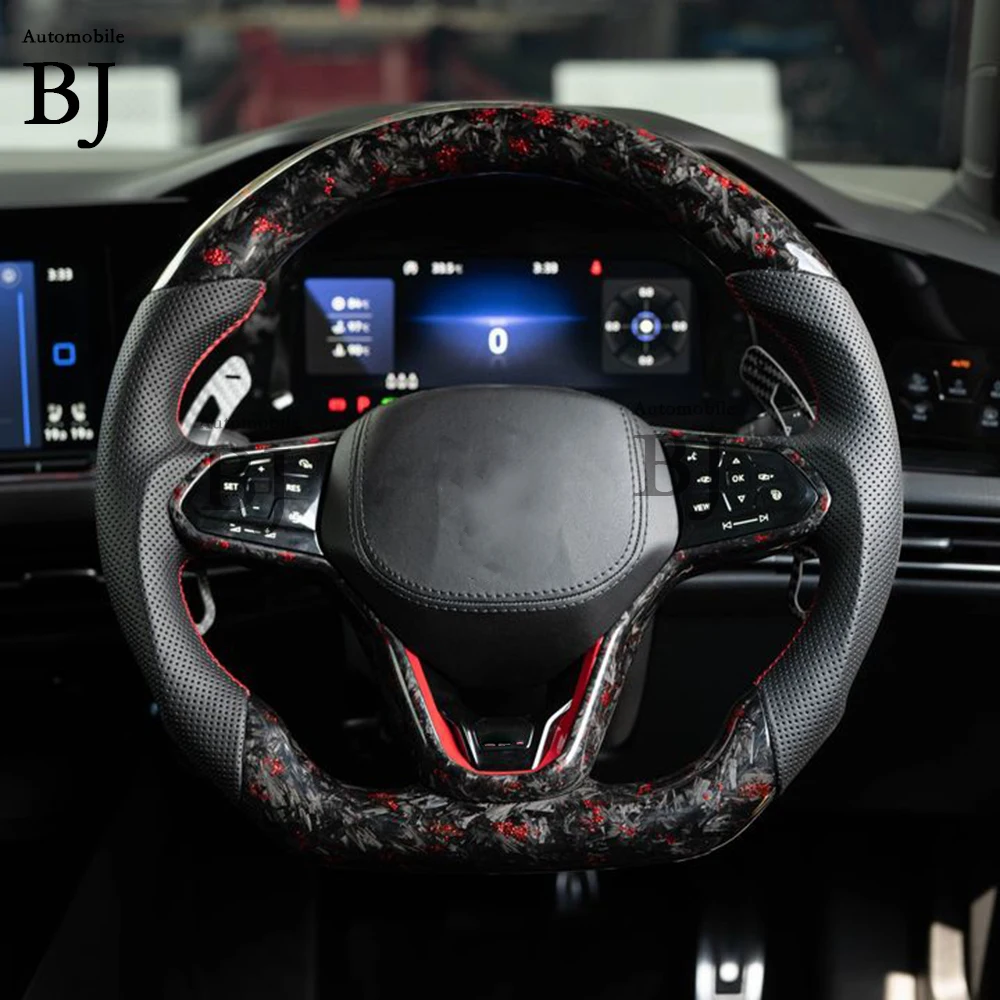 Кованое рулевое колесо из углеродного волокна подходит для VW VOLKSWAGEN Golf 8 GTI MK8 R Line ID4