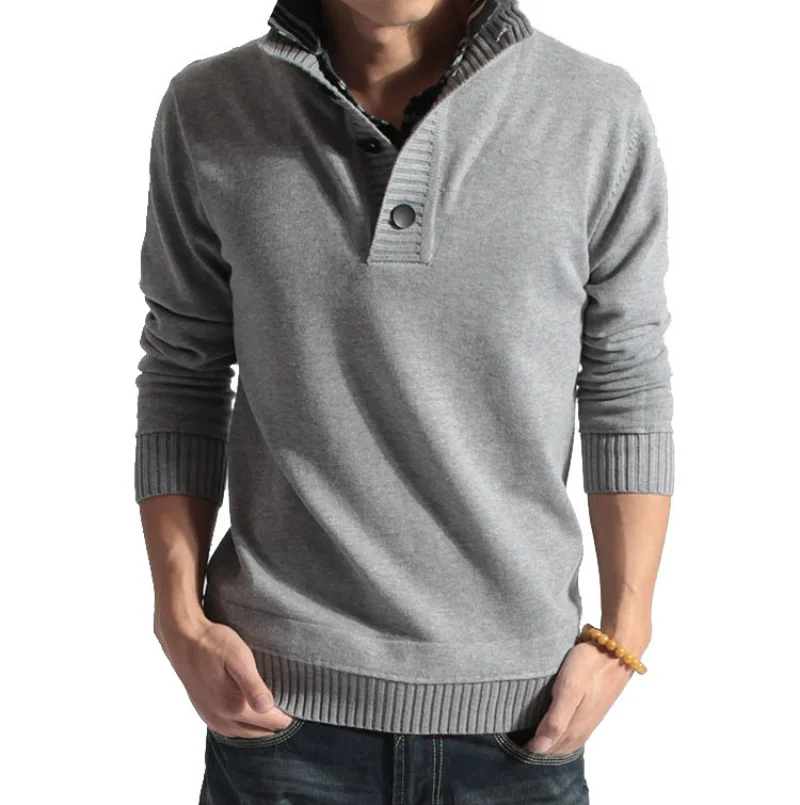 New Spring and Autumn Knitwear Fake Two Pieces Men's Sweater