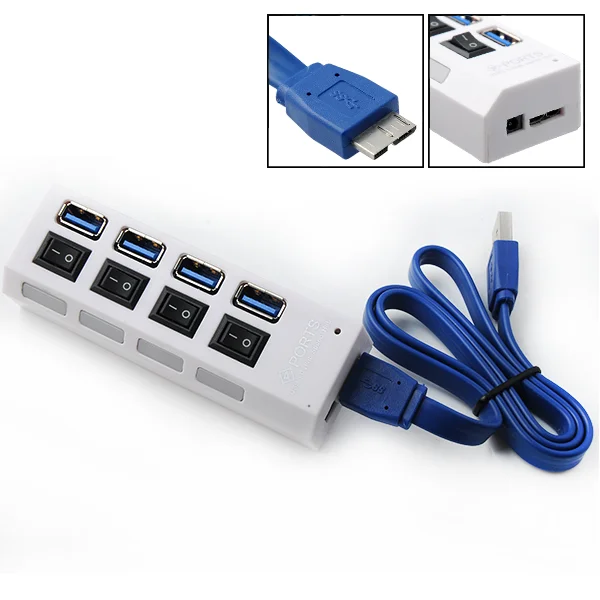 

USB Hub 3.0 Hub USB 3 USB 2.0 Multi USB Splitter Power Adapter 4 Port Multiple Expander 2.0 with Switch for PC Accessories