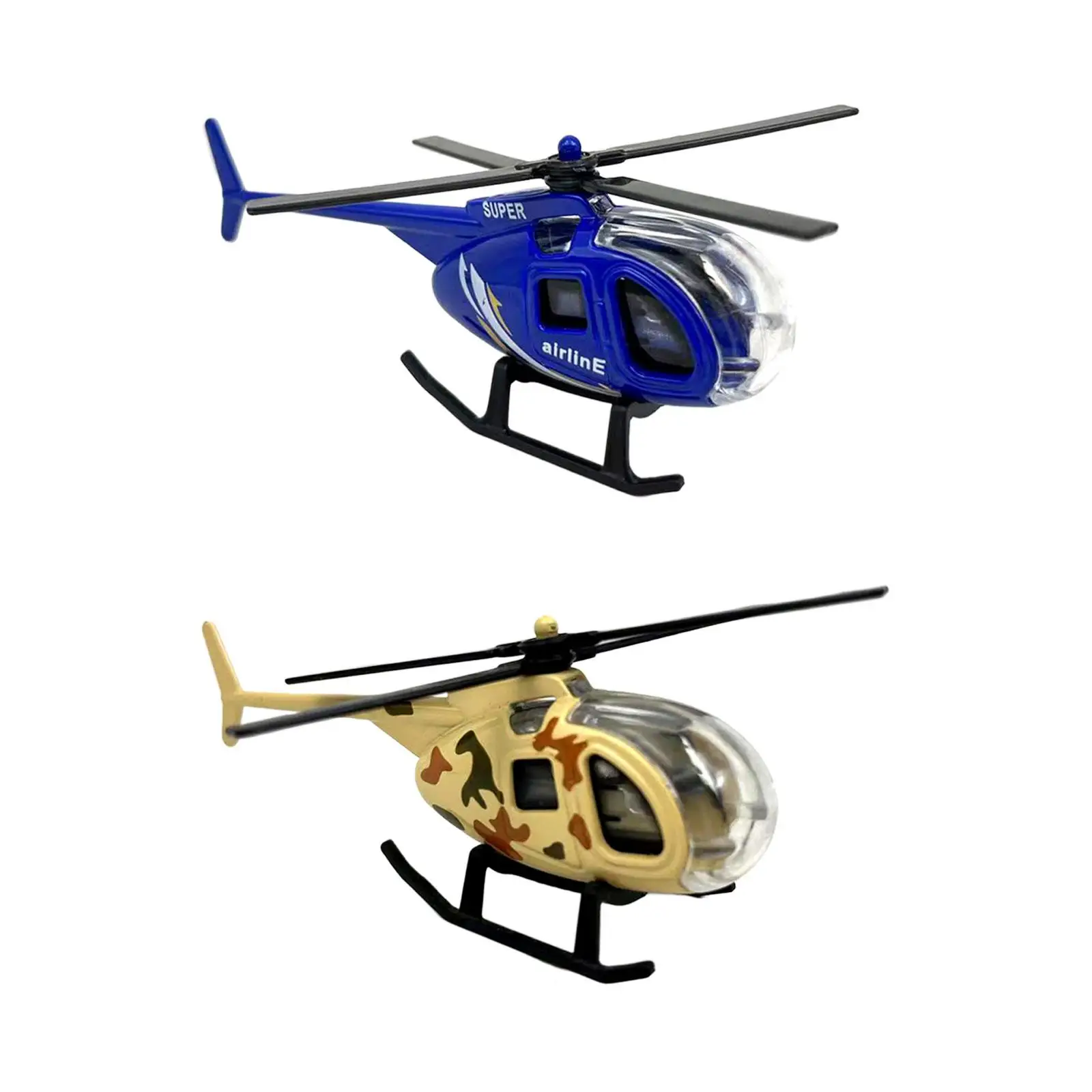 

Small Diecast Alloy Helicopter for Kids Children Holiday Present Desktop Decor Birthday Gift Airplane Toy Collection Aircraft