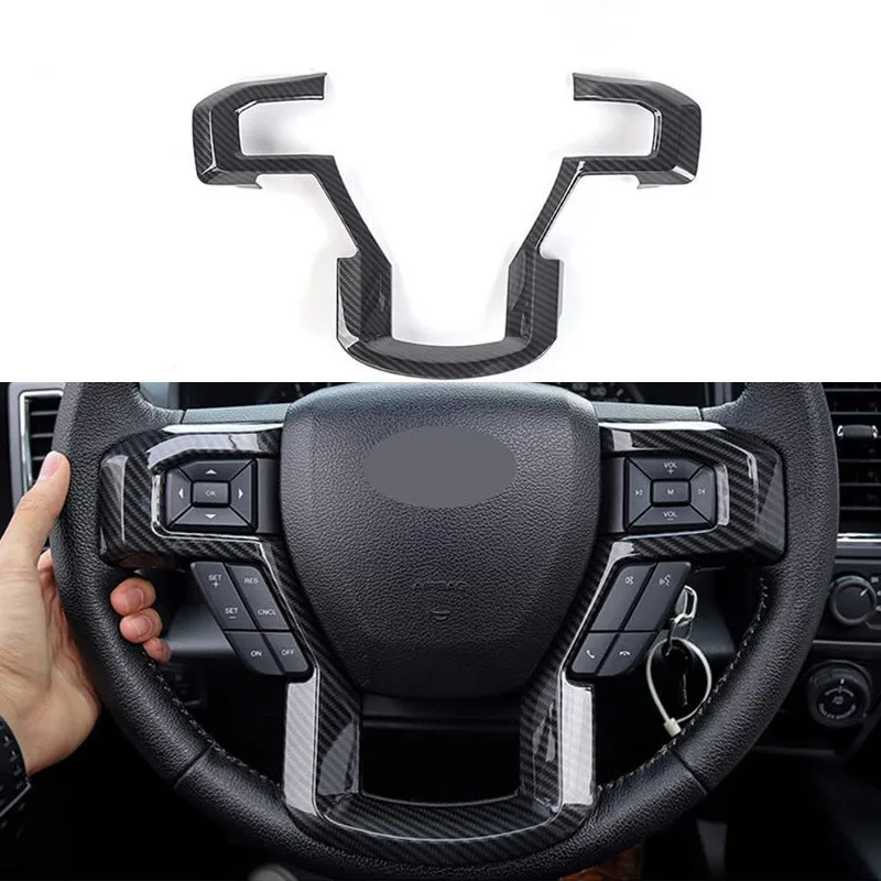 

Отделка черного цвета для руля, отделка рамы для Ford F150 F250 F350 2015 2016 2017