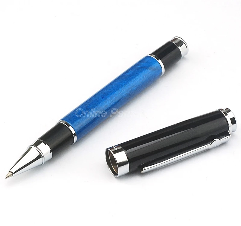 Duke Blue & Silver Metal Roller Ball Pen Professional Writing Pen DRP008
