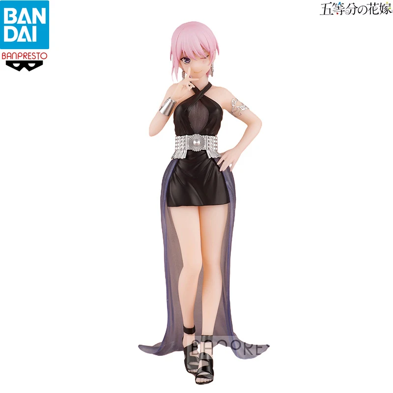 

In Stock Banpresto Kyunties The Quintessential Quintuplets Nakano Ichika Black Dress Anime Action Figures Collection Model Toy