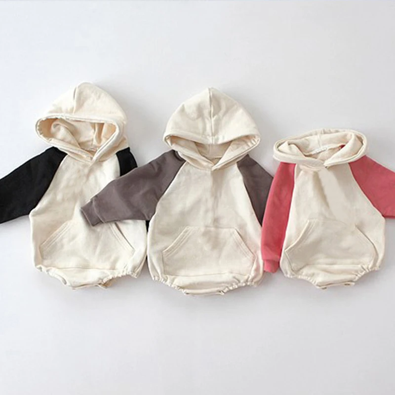 

Baby Romper Boys Girls jumpsuit Newborn Spring Autumn Fashion Hooded Sweater Romper Long sleeve Bodysuit Cotton Baby Clothes