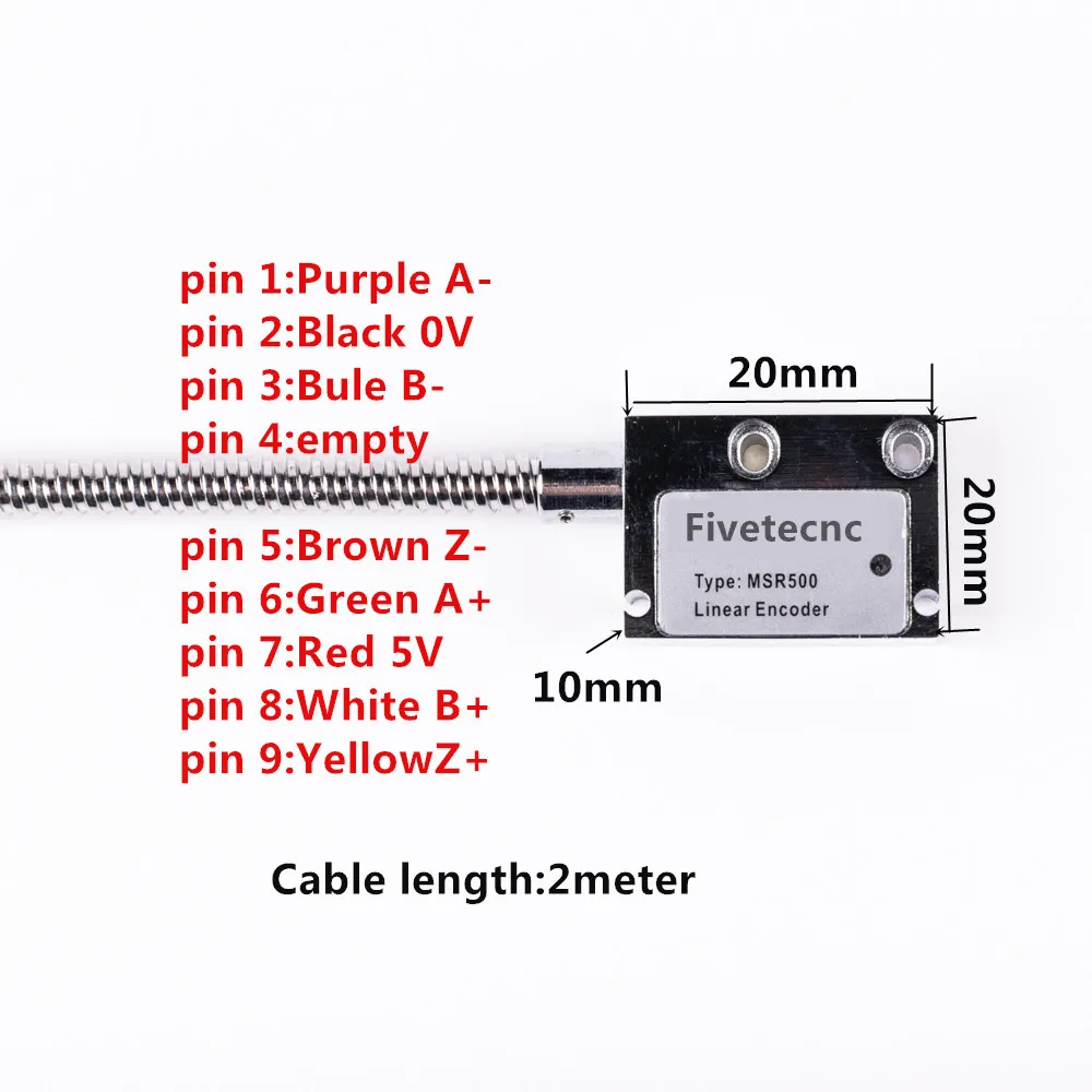 High Precision Magnetic Sensor Strip 5V 5um Tape Magnet Encoder with 3 Meter Cable images - 6
