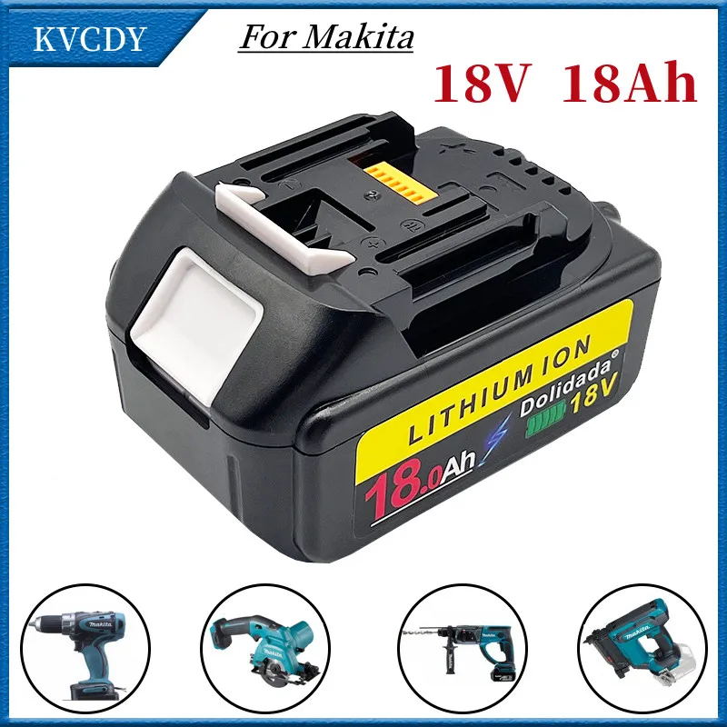 

Latest Upgraded BL1860 Rechargeable Battery 18V 18000mAh Lithium ion for Makita 18v Battery BL1840 BL1850 BL1830 BL1860B LXT 400