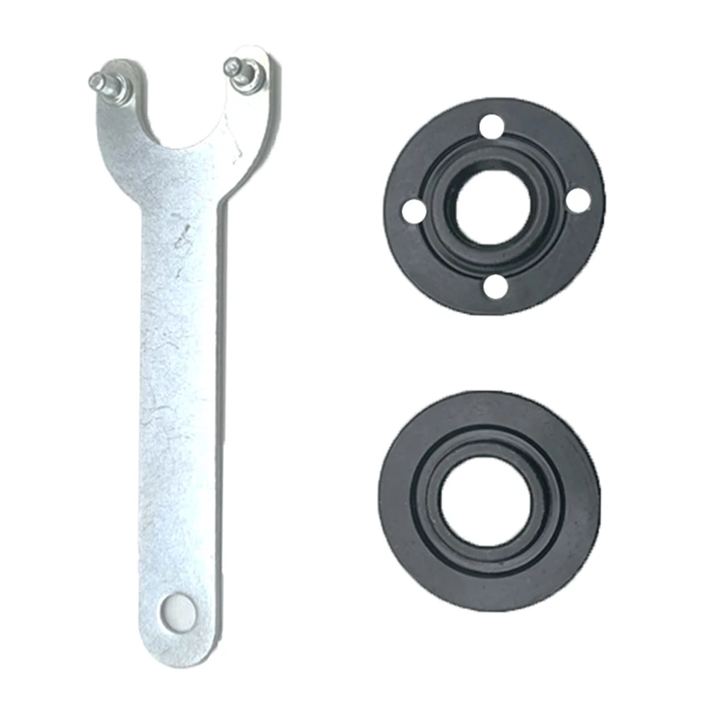 

3pcs Angle Grinder Flange Lock Nut Inner Outer Pressure Plate Adapter 5/8-11 With Wrench For Angle Grinder 224399-1 193465-4